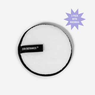 Makeup Remover Pads x 3 pack with wash bag - Zen Botanics