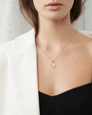 Eloisa Embossed Coin Necklace