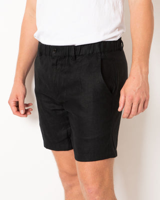 DESTii Black Linen Shorts